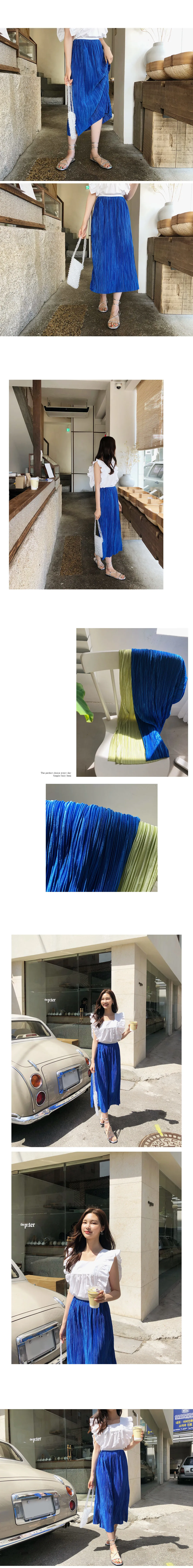 シルキープリーツロングスカート・全3色 | DHOLIC | 詳細画像2