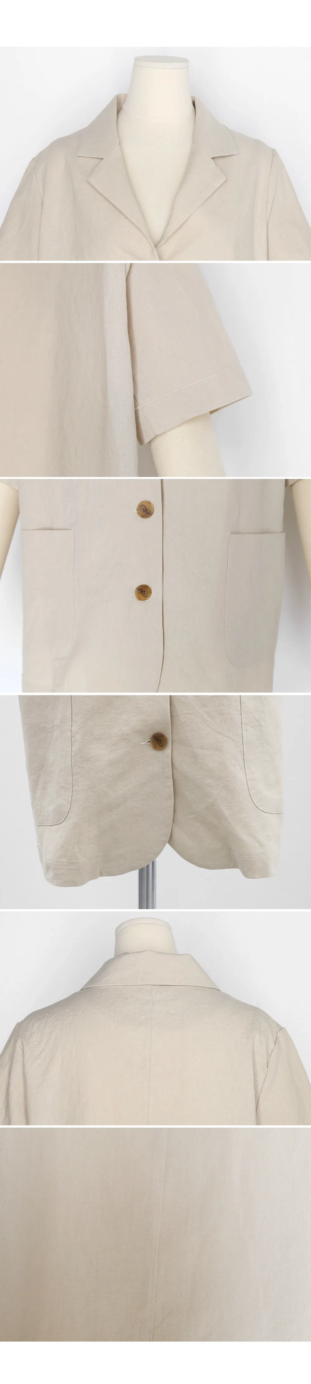 半袖リネン混シングルジャケット・全3色 | DHOLIC | 詳細画像7