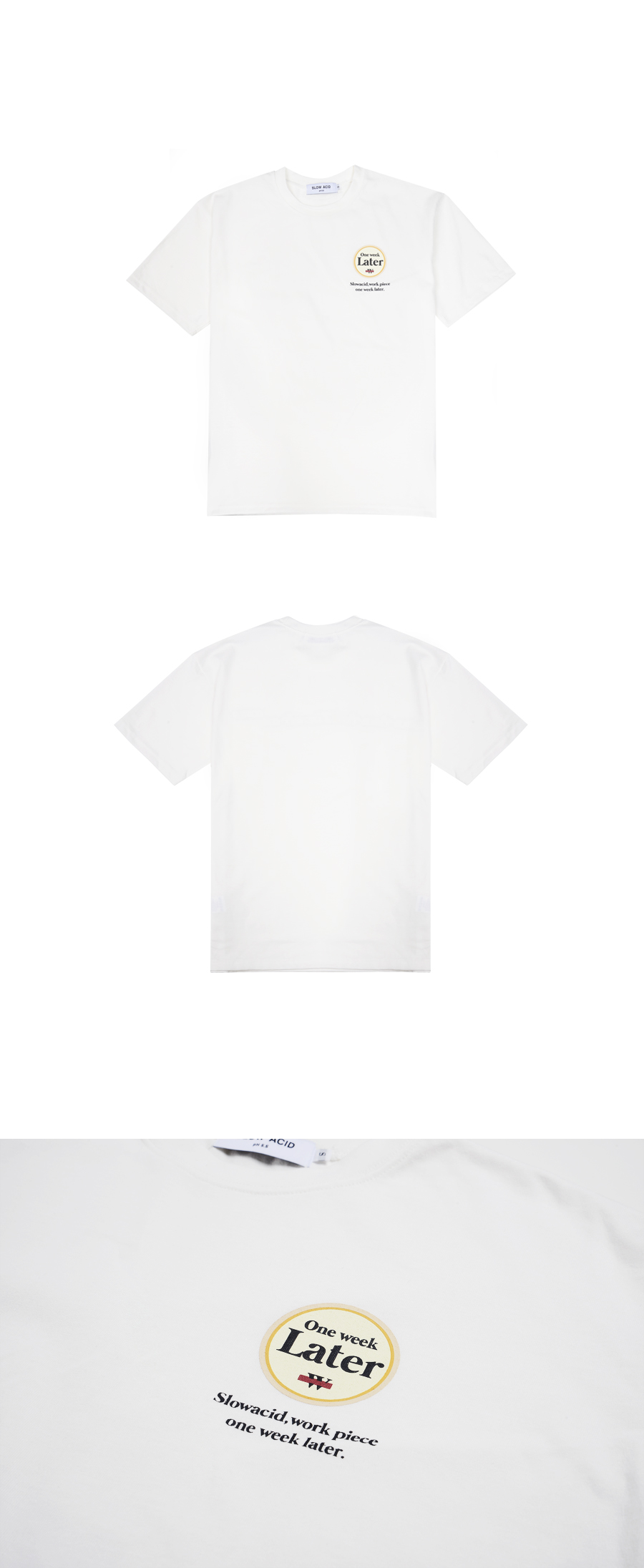 Laterサークルロゴ半袖Tシャツ(ホワイト) | 詳細画像5