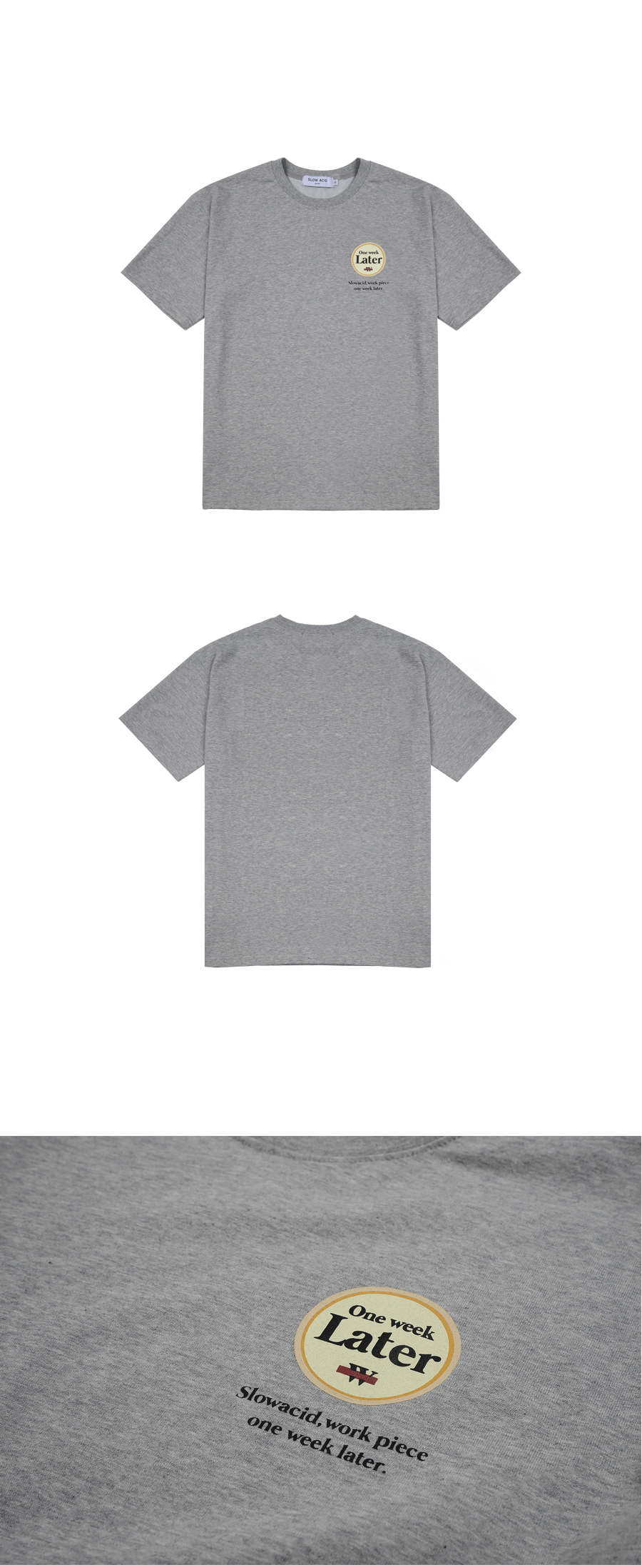 Laterサークルロゴ半袖Tシャツ(グレー) | 詳細画像5