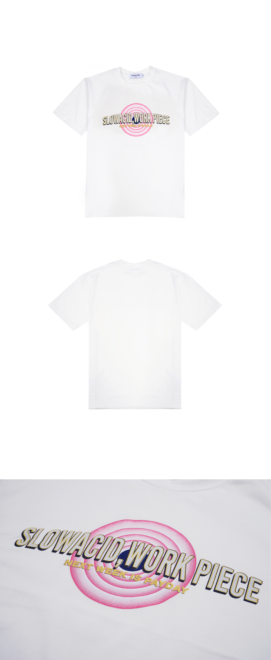 ラウンドアンドラウンド半袖Tシャツ(ホワイト) | 詳細画像5
