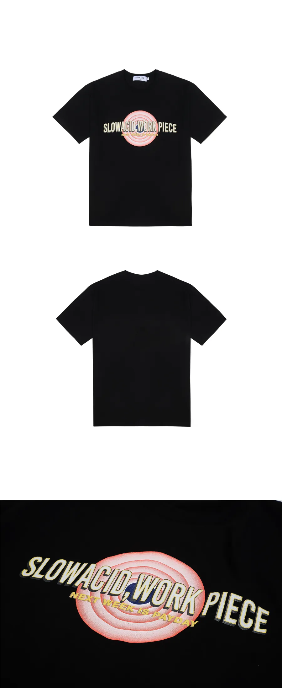 ラウンドアンドラウンド半袖Tシャツ(ブラック) | 詳細画像5