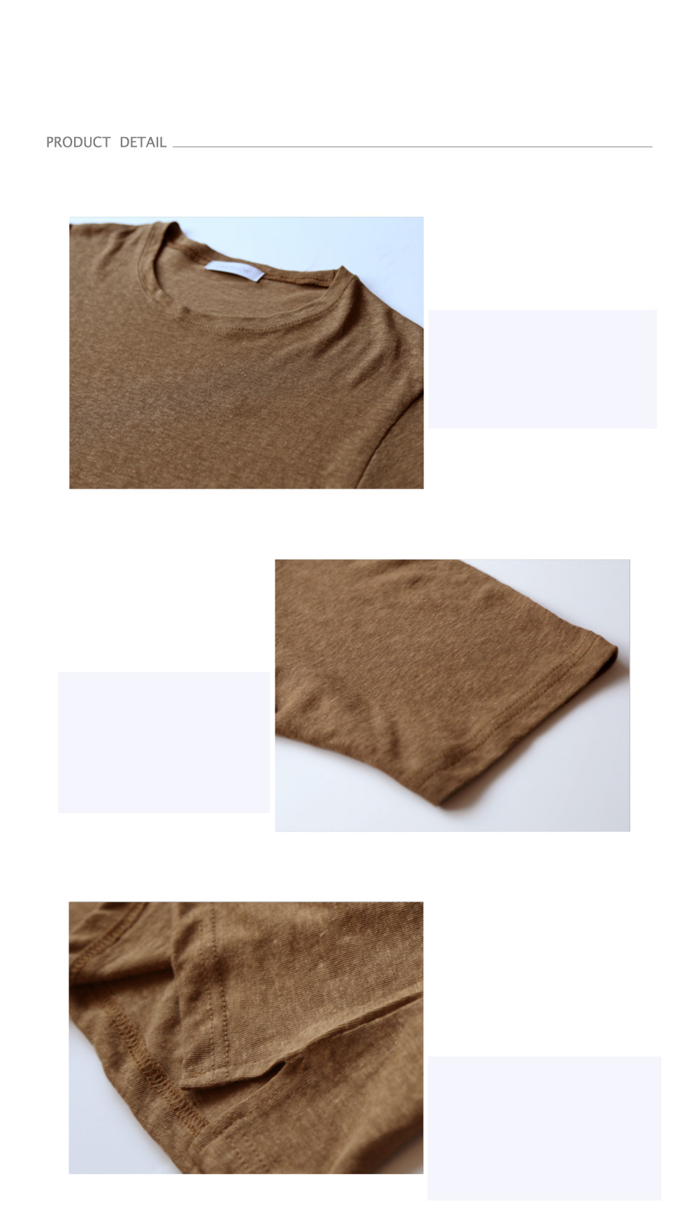 ベーシックリネンコットンシャツ(ブラウン) | 詳細画像3