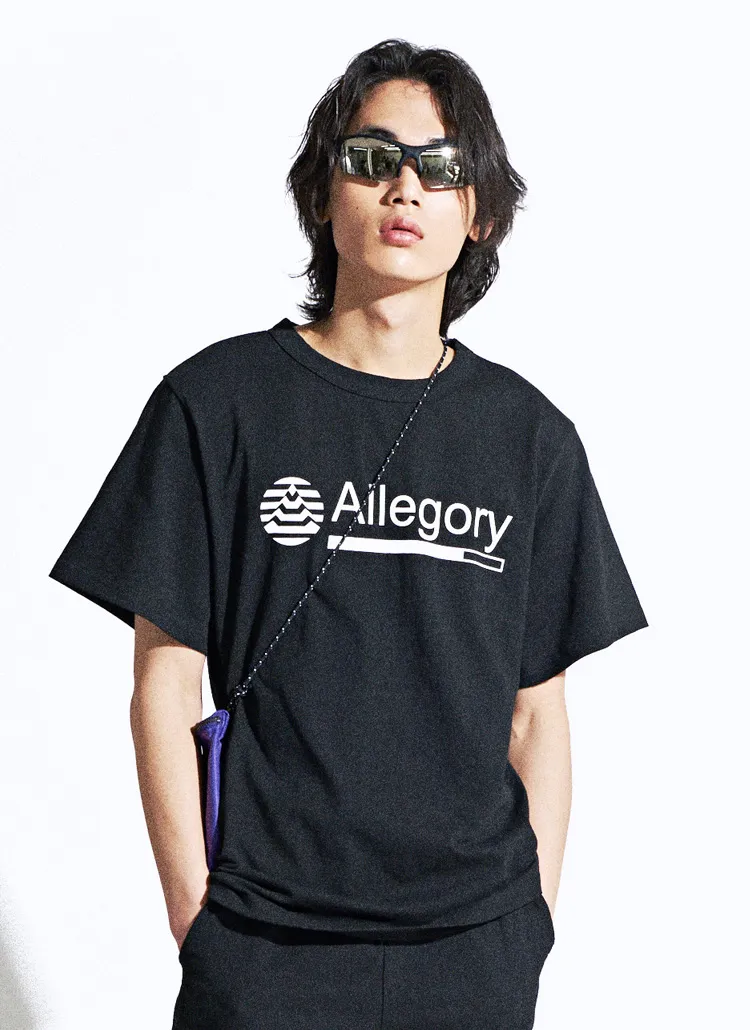 Allegoryロゴ半袖Tシャツ(ブラック/ホワイト) | 詳細画像1