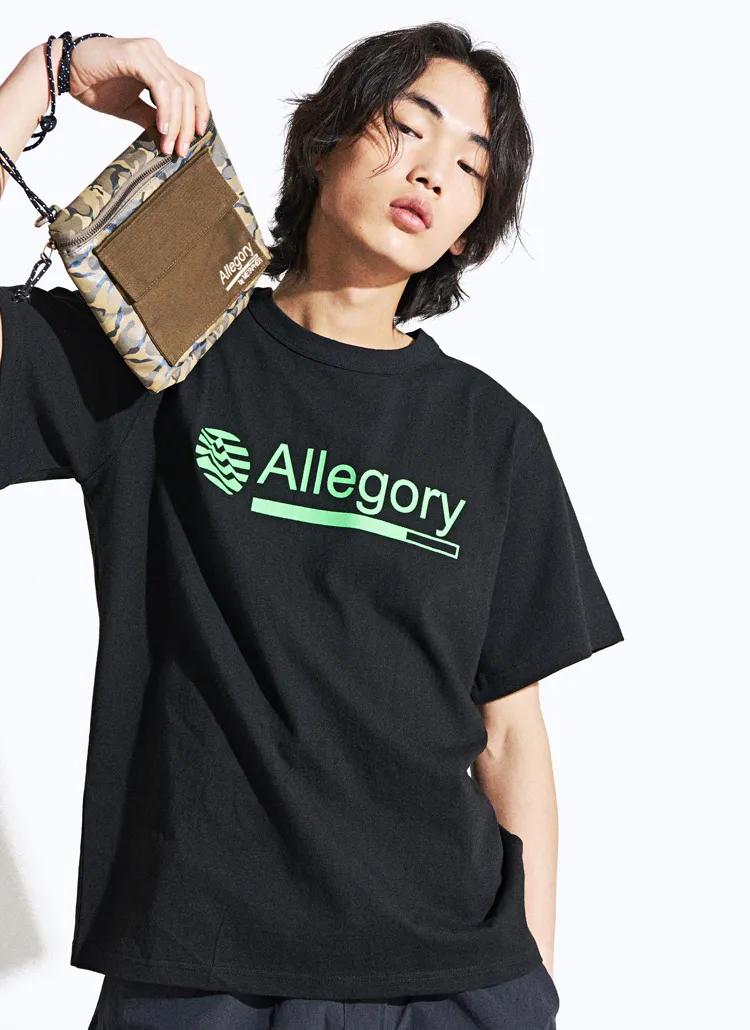 Allegoryロゴ半袖Tシャツ(ブラック/グリーン) | 詳細画像1