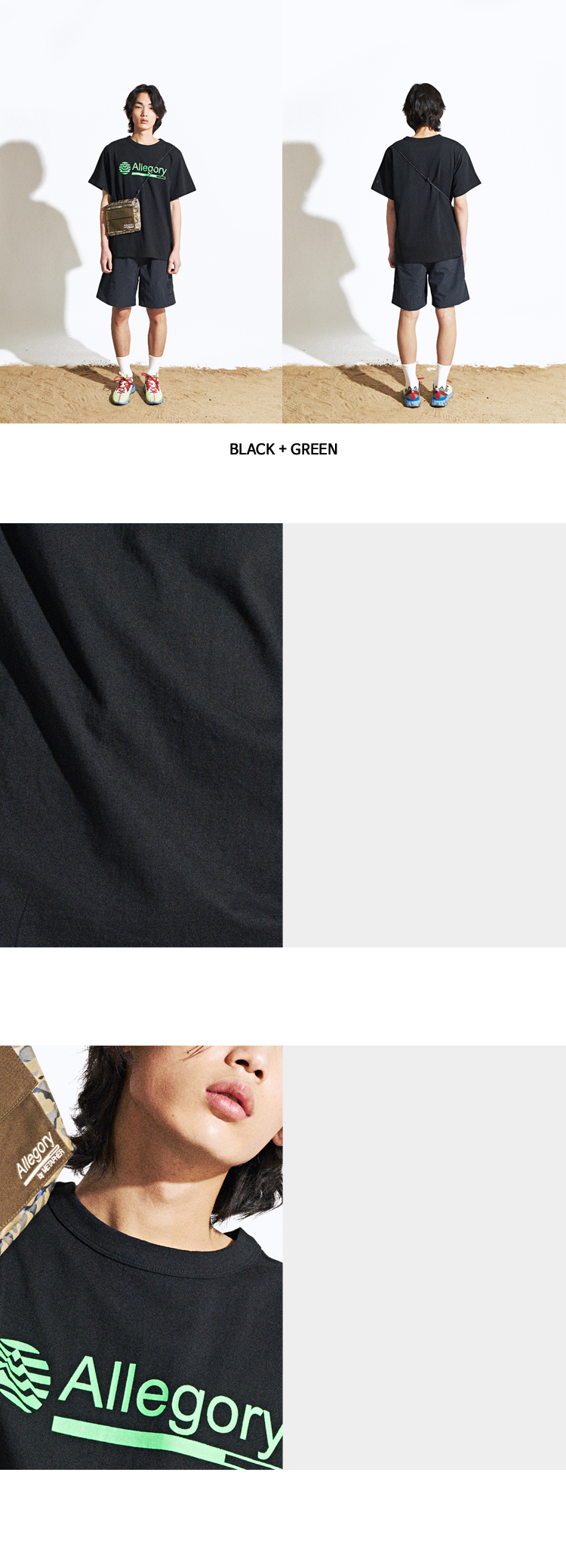 Allegoryロゴ半袖Tシャツ(ブラック/グリーン) | 詳細画像6