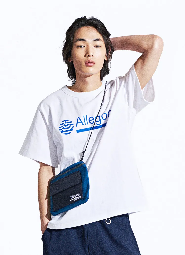 Allegoryロゴ半袖Tシャツ(ホワイト/ブルー) | 詳細画像1