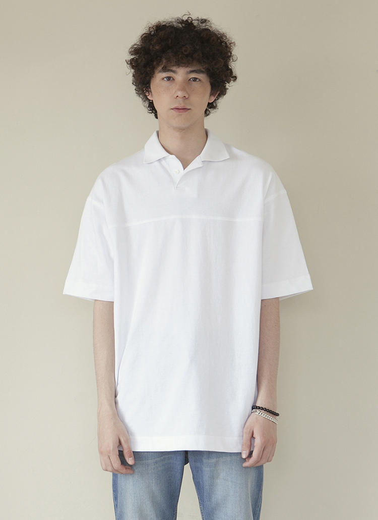 ポロネックTシャツ(ホワイト) | 詳細画像1