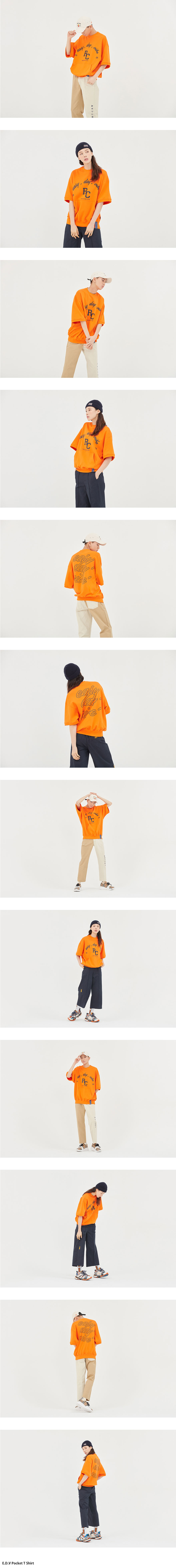 E.D.Vマフポケット半袖Tシャツ(オレンジ) | 詳細画像2