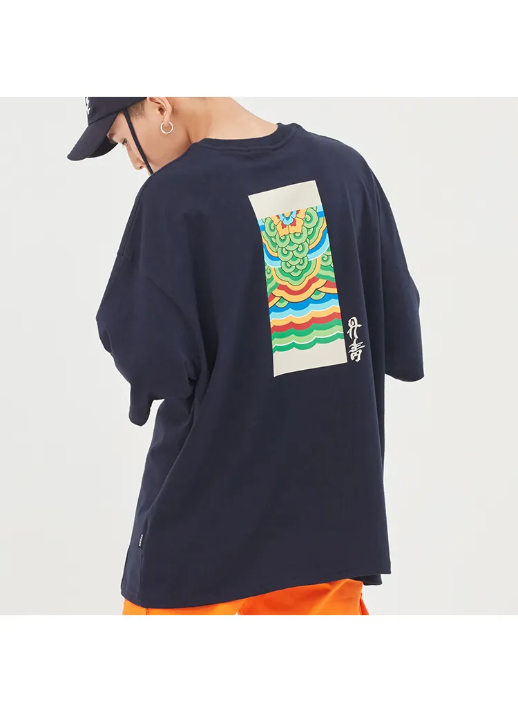 DancheongプリントTシャツ(ネイビー) | 詳細画像1