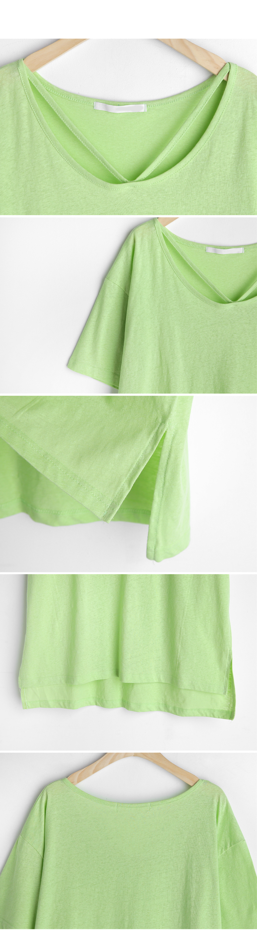 ネックVストラップ半袖Tシャツ・全3色 | DHOLIC PLUS | 詳細画像6