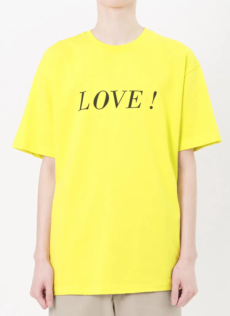 Love!レタリング半袖Tシャツ(イエロー)  | 詳細画像1