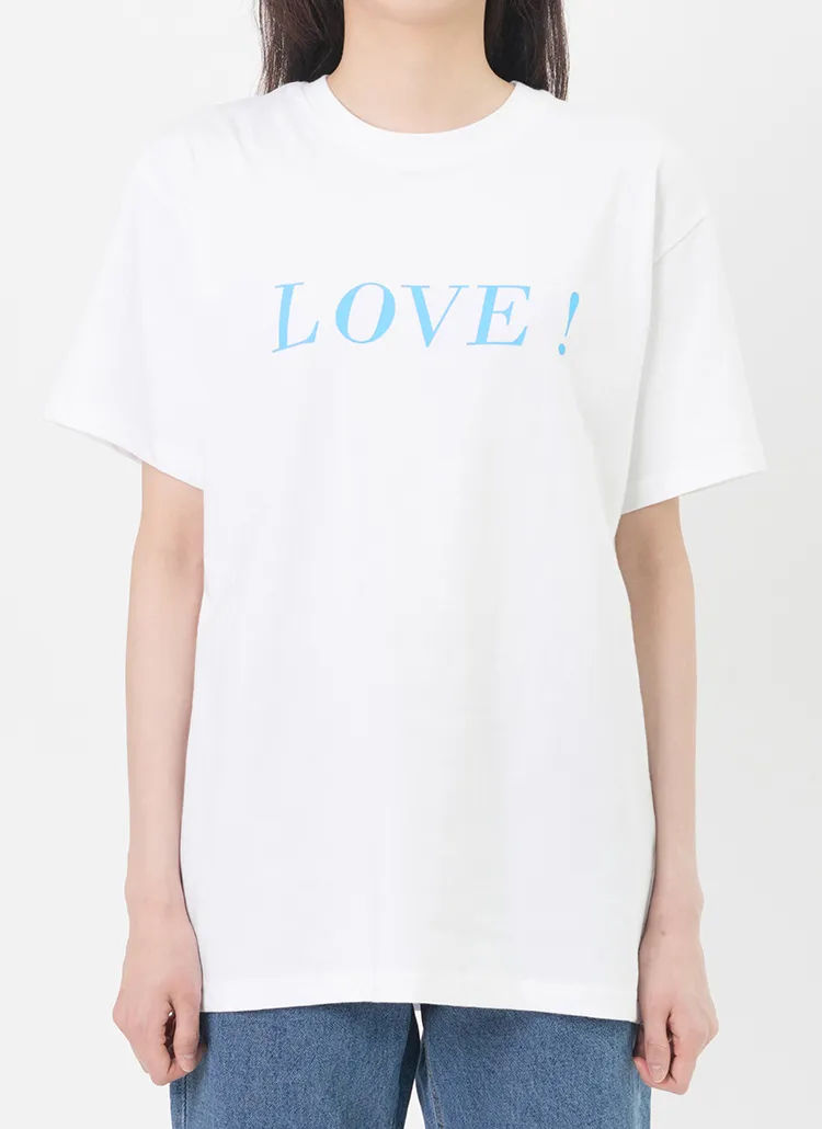 Love!レタリング半袖Tシャツ(ホワイト) | 詳細画像1