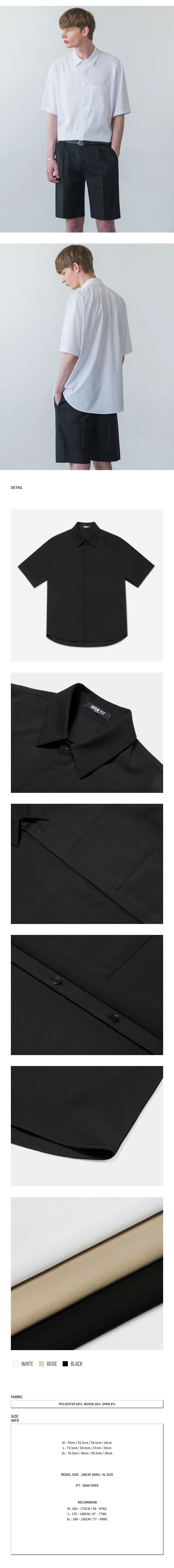 ミニマルポケットシャツ(ブラック) | 詳細画像4