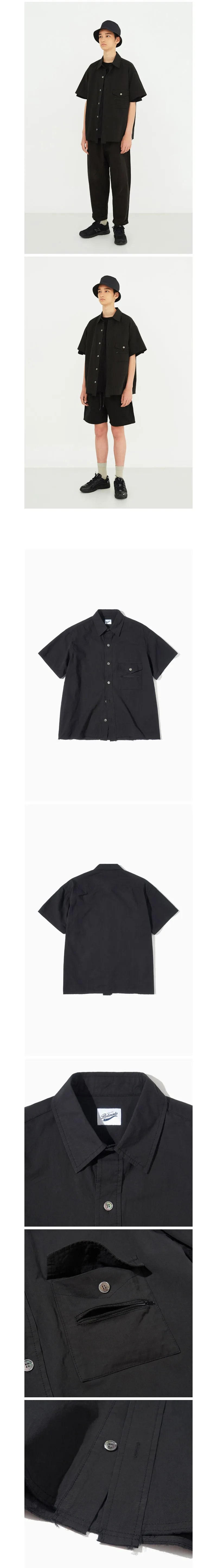 ポケットジッパーシャツ(ブラック) | 詳細画像3