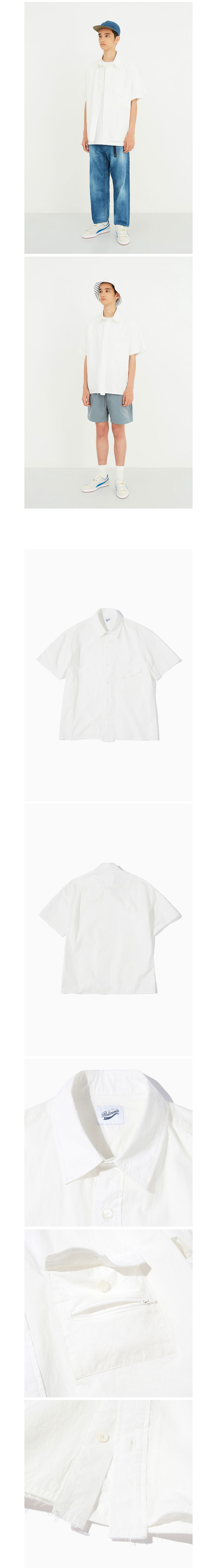 ポケットジッパーシャツ(ホワイト) | 詳細画像3