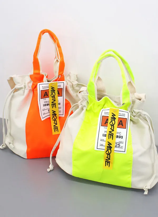 ビビッドカラー巾着トートバック | whosbag | 詳細画像1