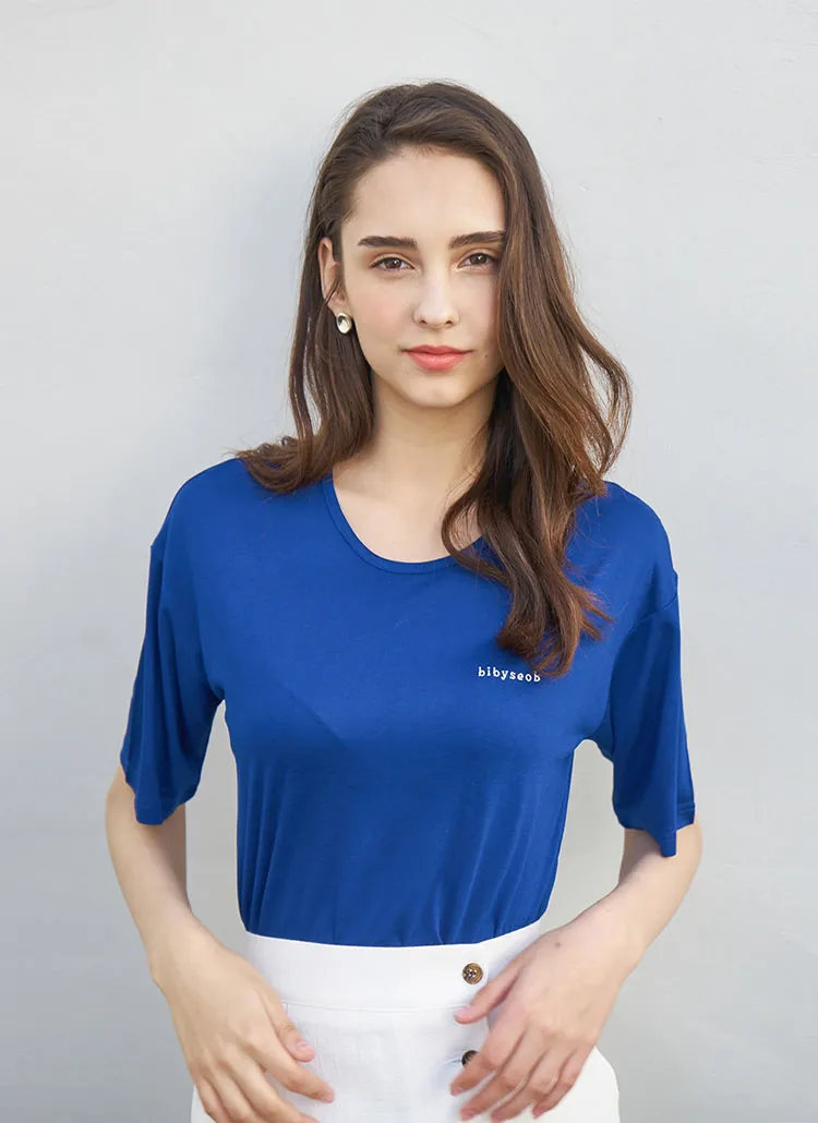 レーヨンボックスTシャツ(ブルー) | 詳細画像1