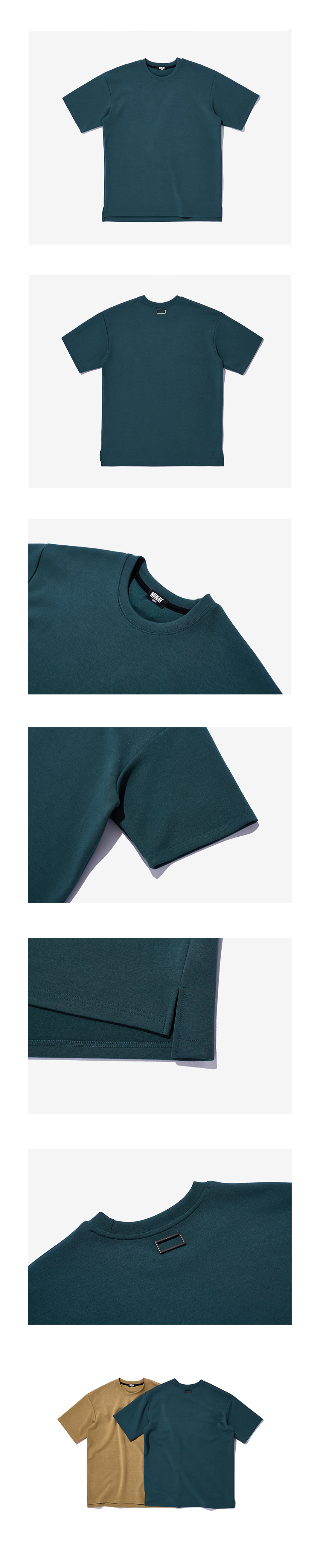 バックフレームディティールTシャツ(ティールグリーン) | 詳細画像8