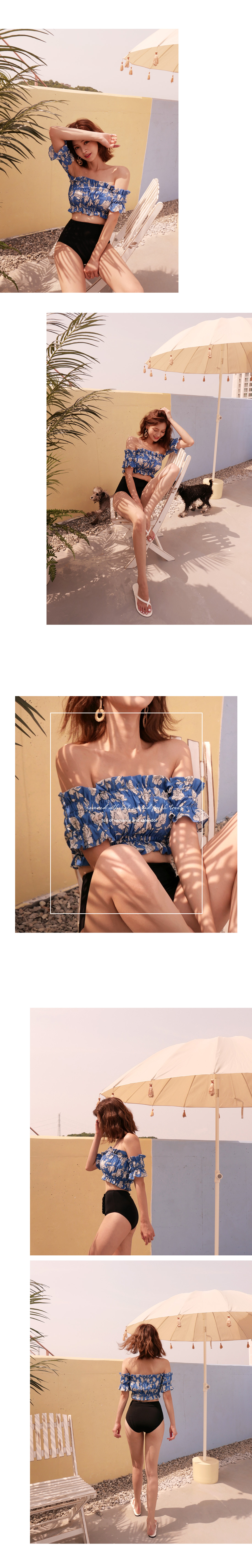 花柄オフショルダービキニ・全3色 | DHOLIC | 詳細画像6