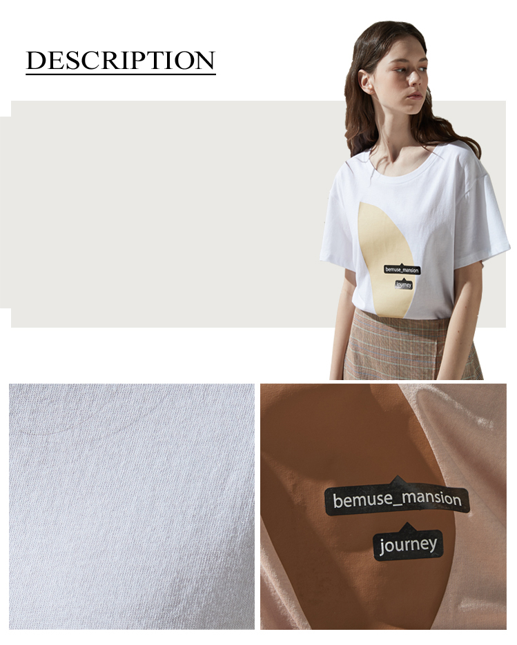 bemuseタグTシャツ(ホワイト) | 詳細画像4