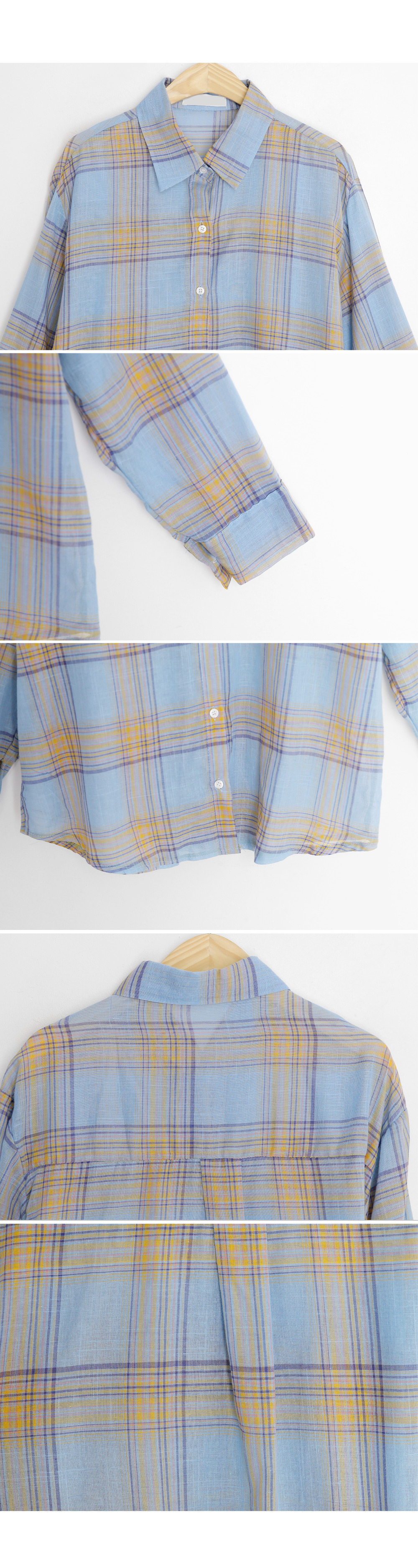 コットンチェックパターンシャツ・全3色 | DHOLIC | 詳細画像6