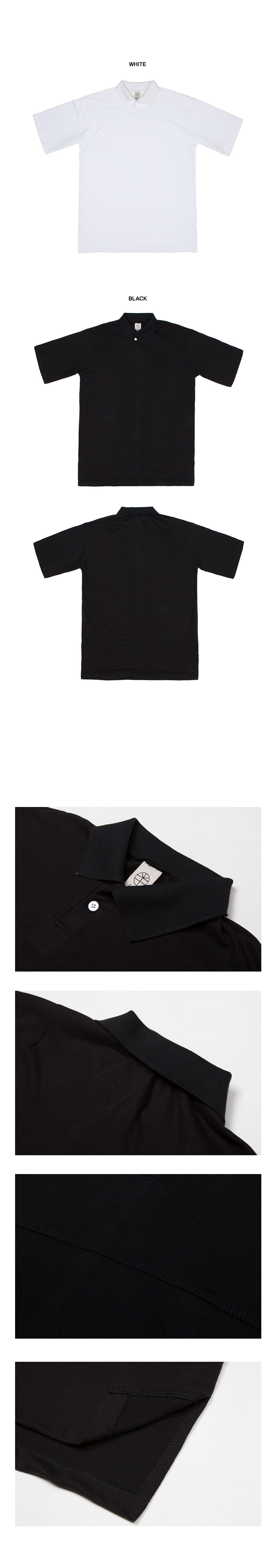 ルーズフィットポロカラーTシャツ(ブラック) | 詳細画像5