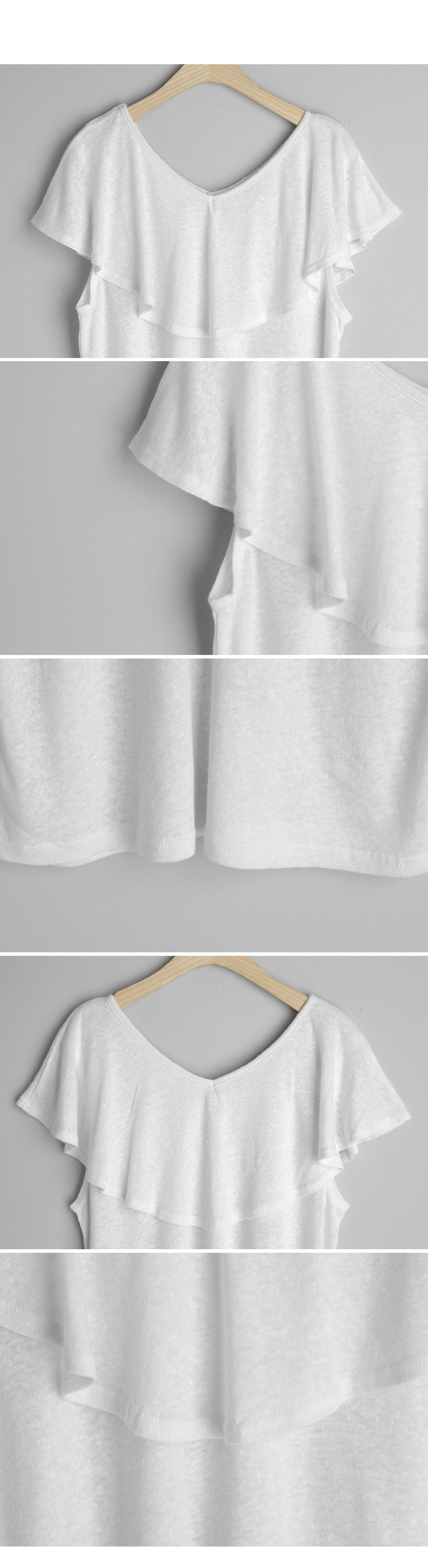 ラッフルVネックTシャツ・全2色 | DHOLIC | 詳細画像8