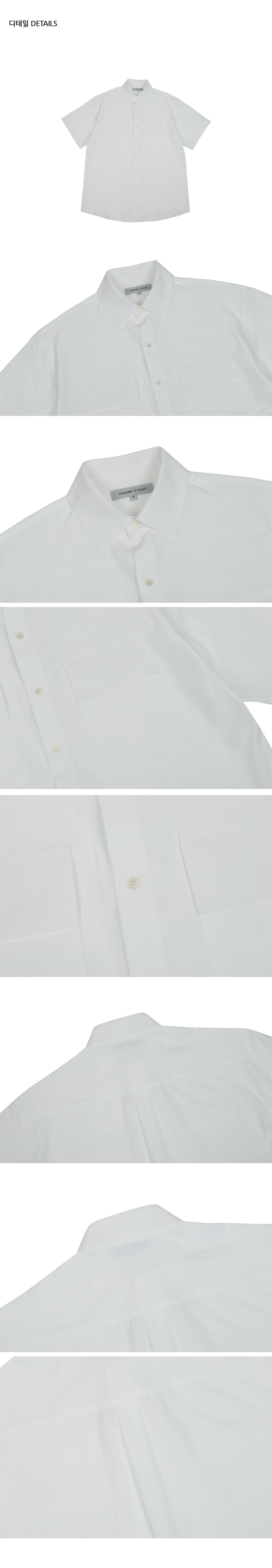 フラップポケットソフトオーバー半袖シャツ(ホワイト) | 詳細画像4