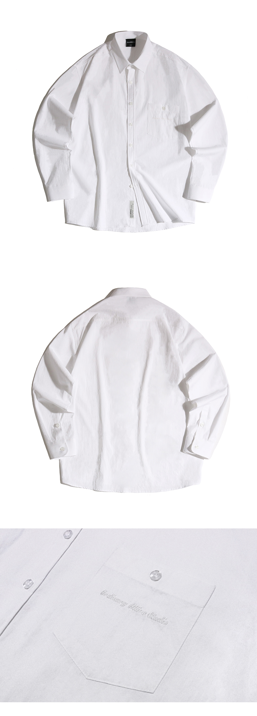 OASポケット刺繍シャツ(ホワイト) | 詳細画像9