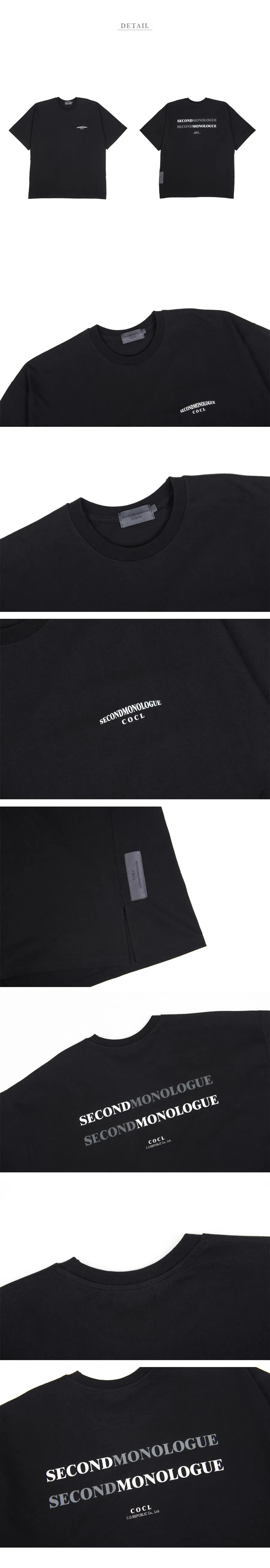 ダブルSECONDロゴTシャツ(ブラック) | 詳細画像5