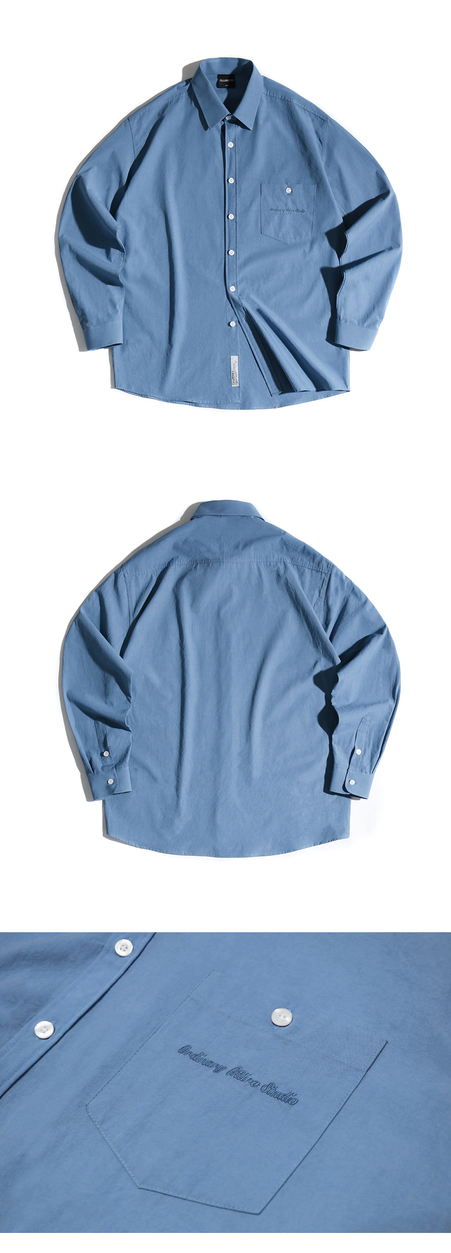 OASポケット刺繍シャツ(ライトブルー) | 詳細画像9