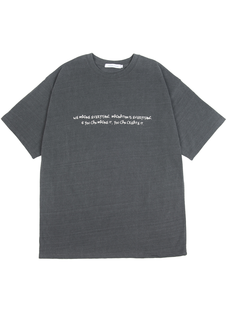 ピグメントCOCLユニーク半袖Tシャツ(ダークグレー) | 詳細画像6