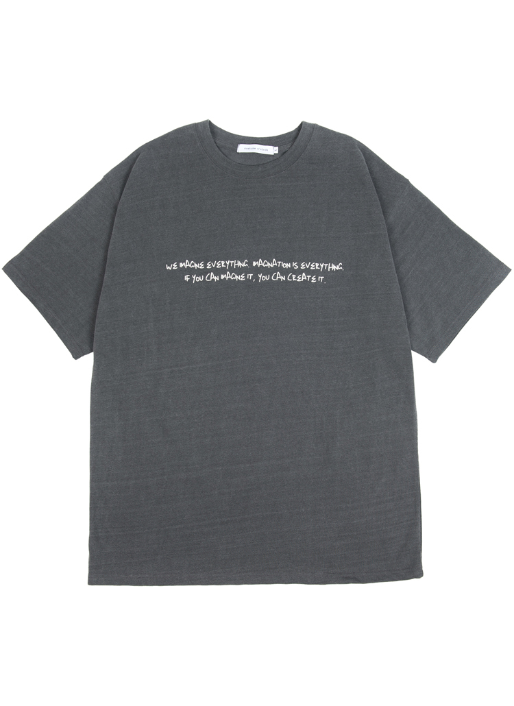ピグメントCOCLユニーク半袖Tシャツ(ダークグレー) | 詳細画像1