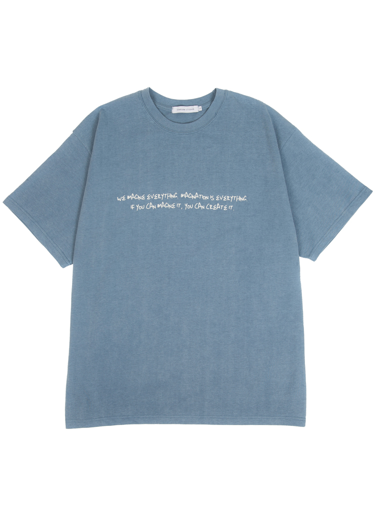 ピグメントCOCLユニーク半袖Tシャツ(ブルー) | 詳細画像6