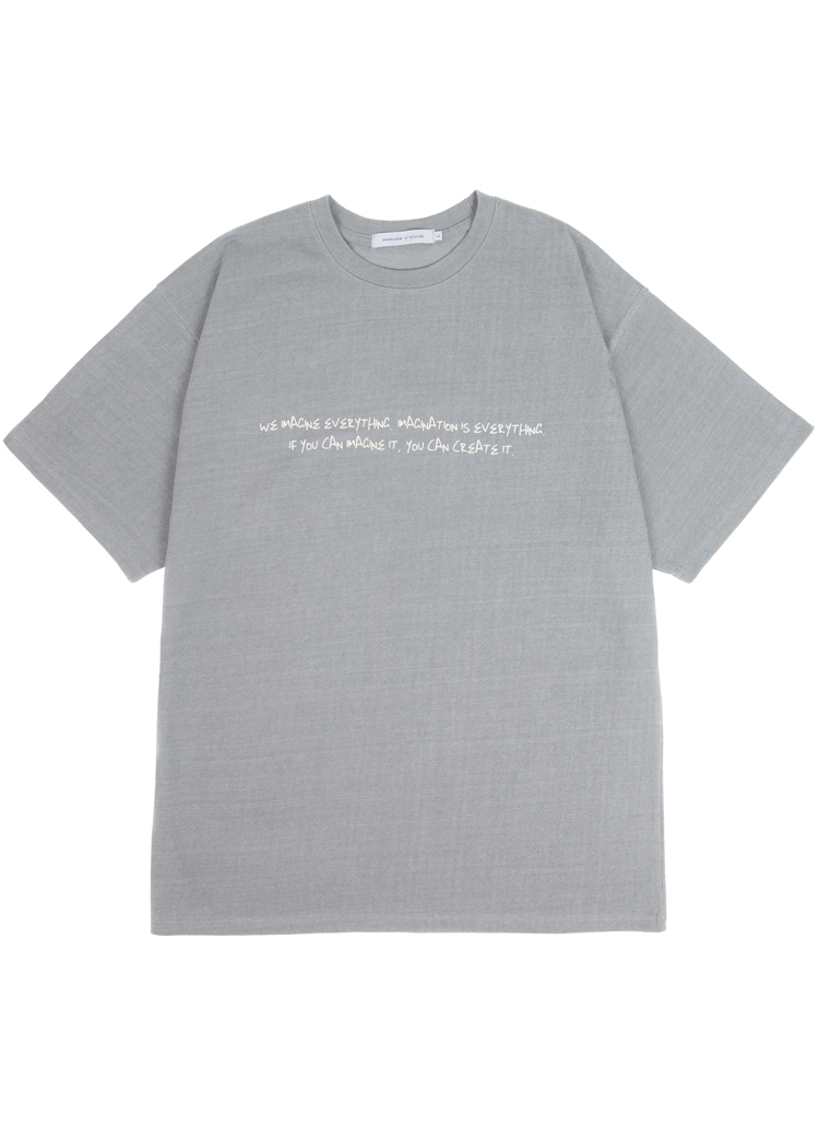 ピグメントCOCLユニーク半袖Tシャツ(ライトグレー) | 詳細画像1