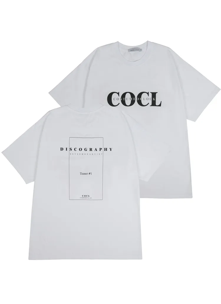 COCL DISCOGRAPHY半袖Tシャツ(ホワイト) | 詳細画像1