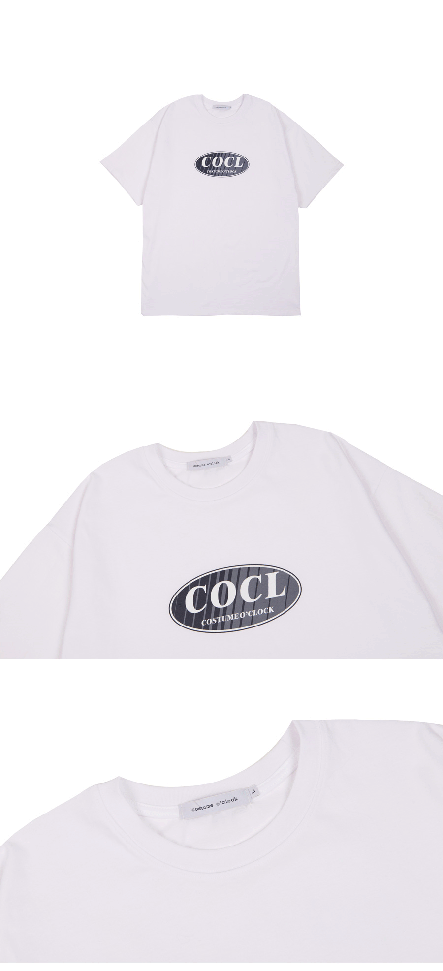 COCLダイアゴナルロゴ半袖Tシャツ(ホワイト) | 詳細画像4