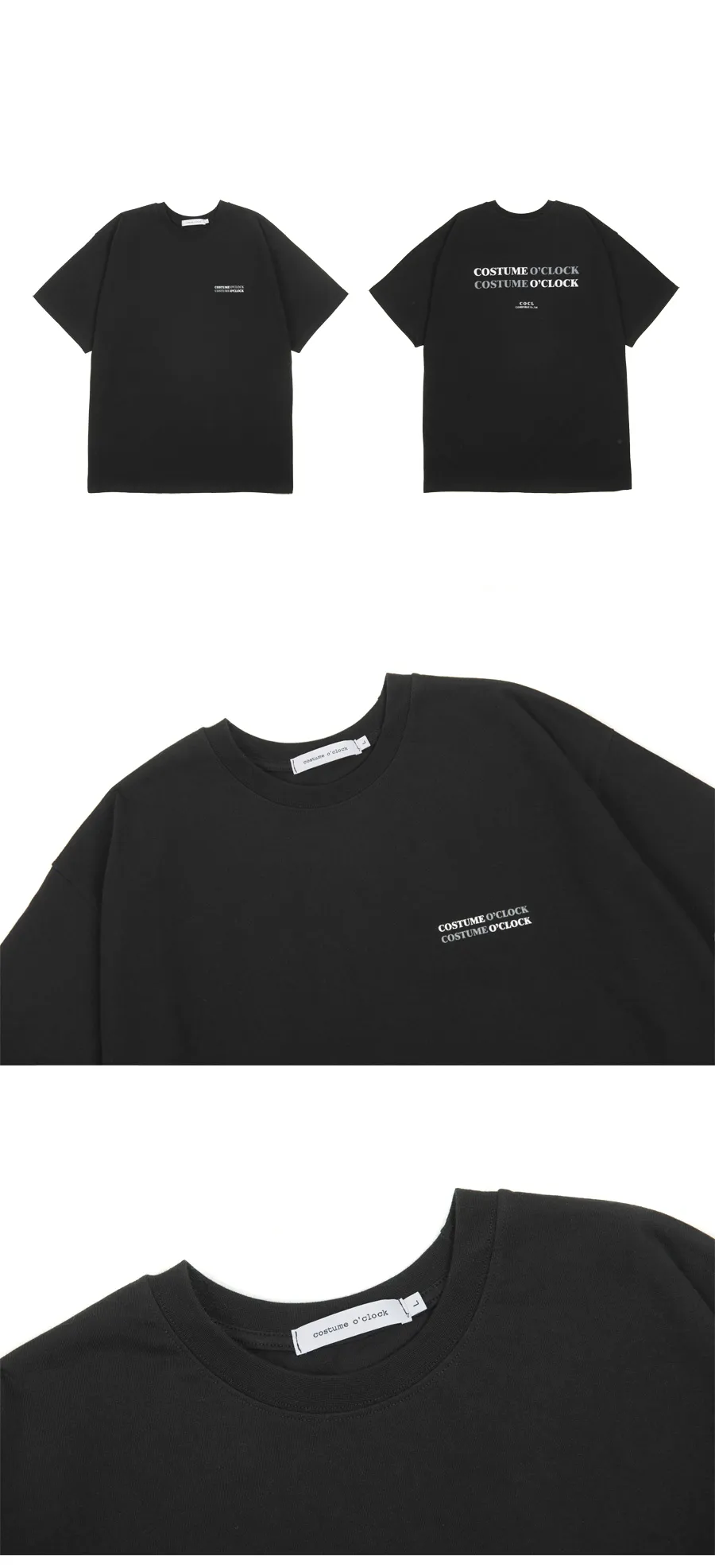 ダブルCOSTUMEロゴTシャツ(ブラック) | 詳細画像5