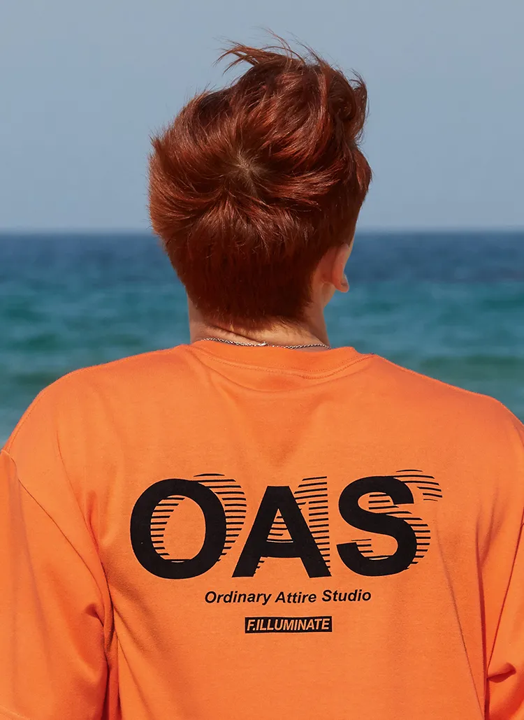 OASバックロゴTシャツ(オレンジ) | 詳細画像1