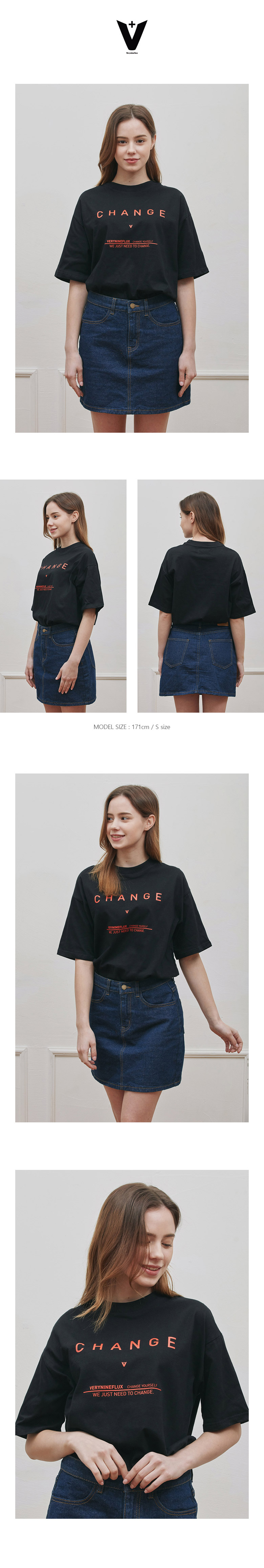 CHANGEレタリングTシャツ(BLACK) | 詳細画像2