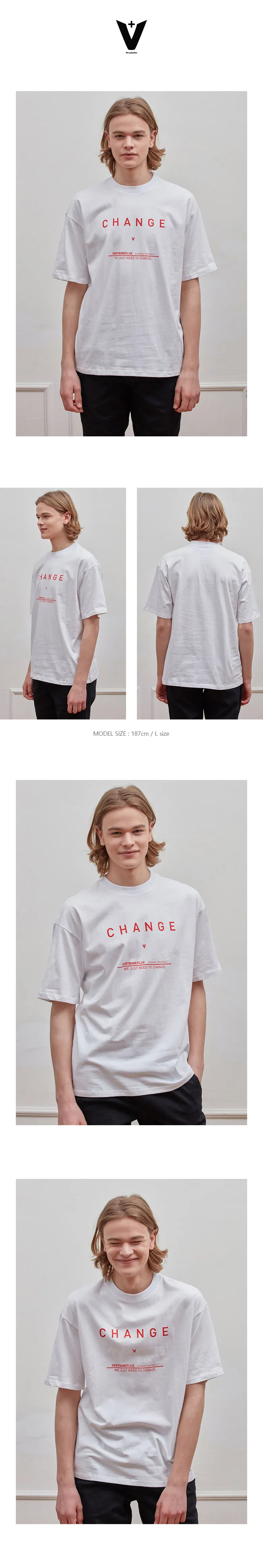 CHANGEレタリングTシャツ(WHITE) | 詳細画像2