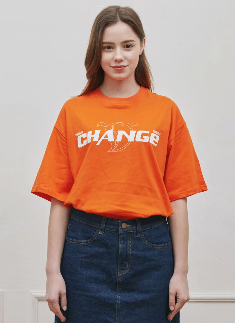 CHANGEワンポイントTシャツ(ORANGE) | 詳細画像1