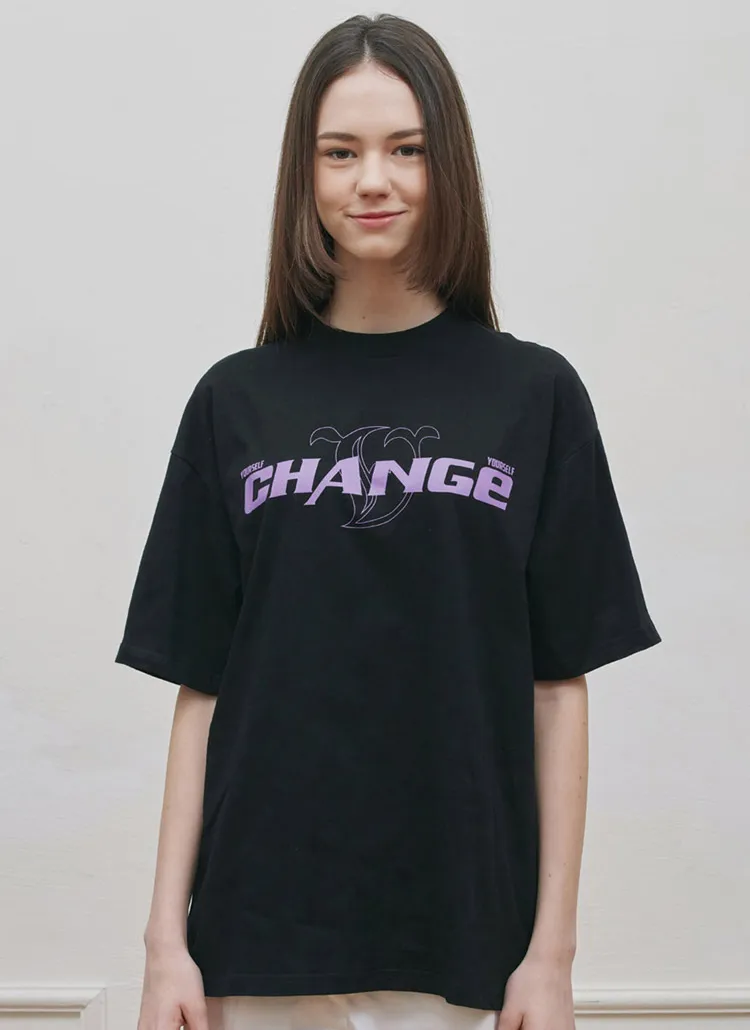 CHANGEワンポイントTシャツ(BLACK) | 詳細画像1