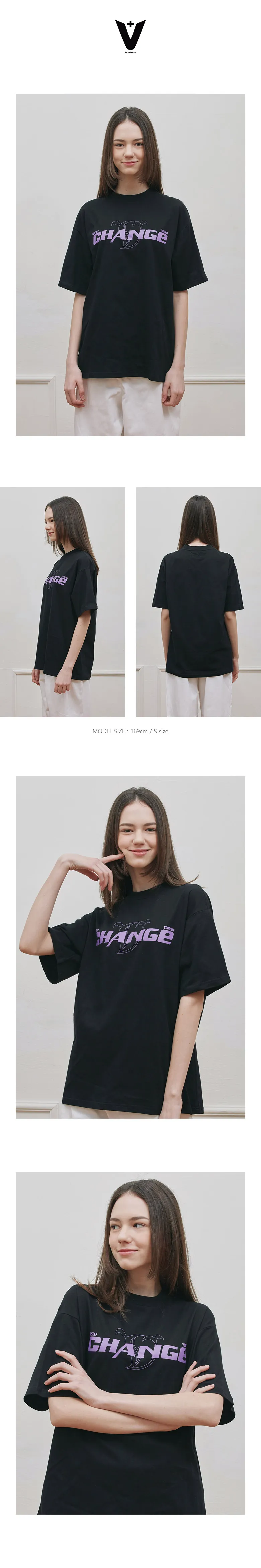 CHANGEワンポイントTシャツ(BLACK) | 詳細画像2