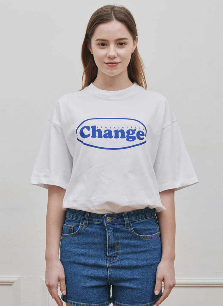 ChangeラウンドロゴTシャツ(WHITE) | 詳細画像1
