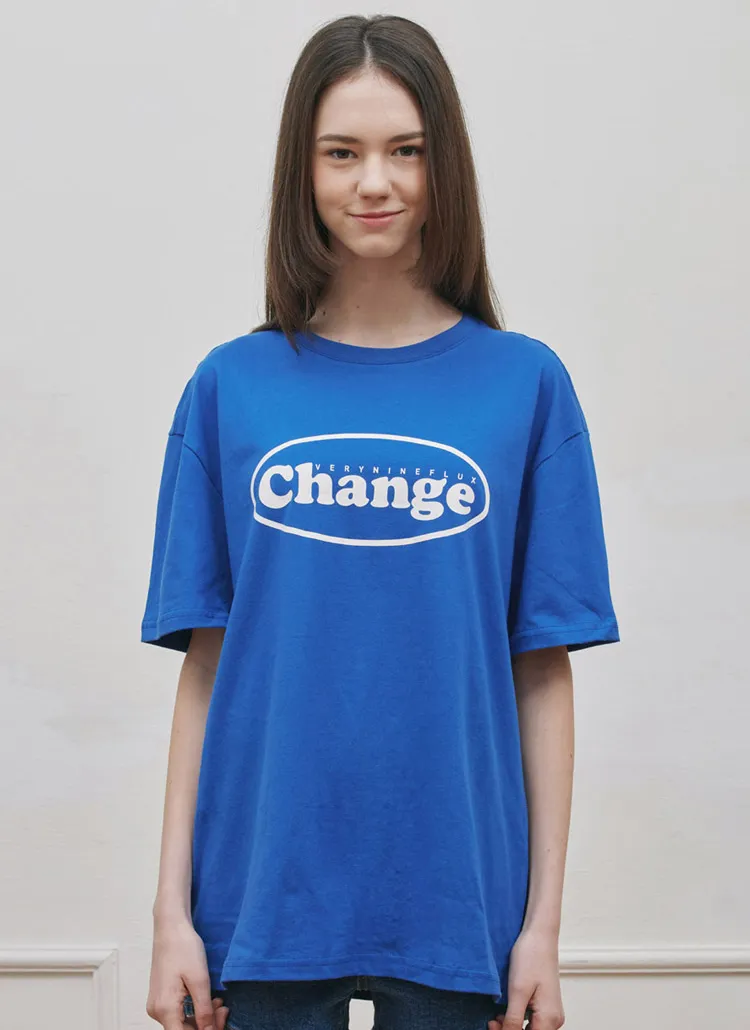 ChangeラウンドロゴTシャツ(BLUE) | 詳細画像1