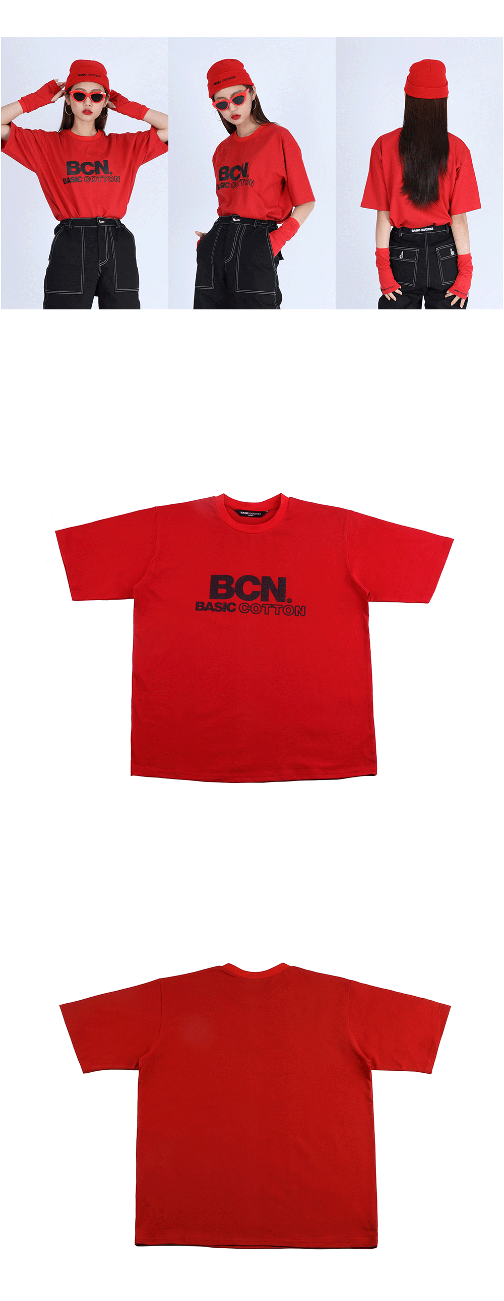 BCNビッグロゴTシャツ(レッド) | 詳細画像4