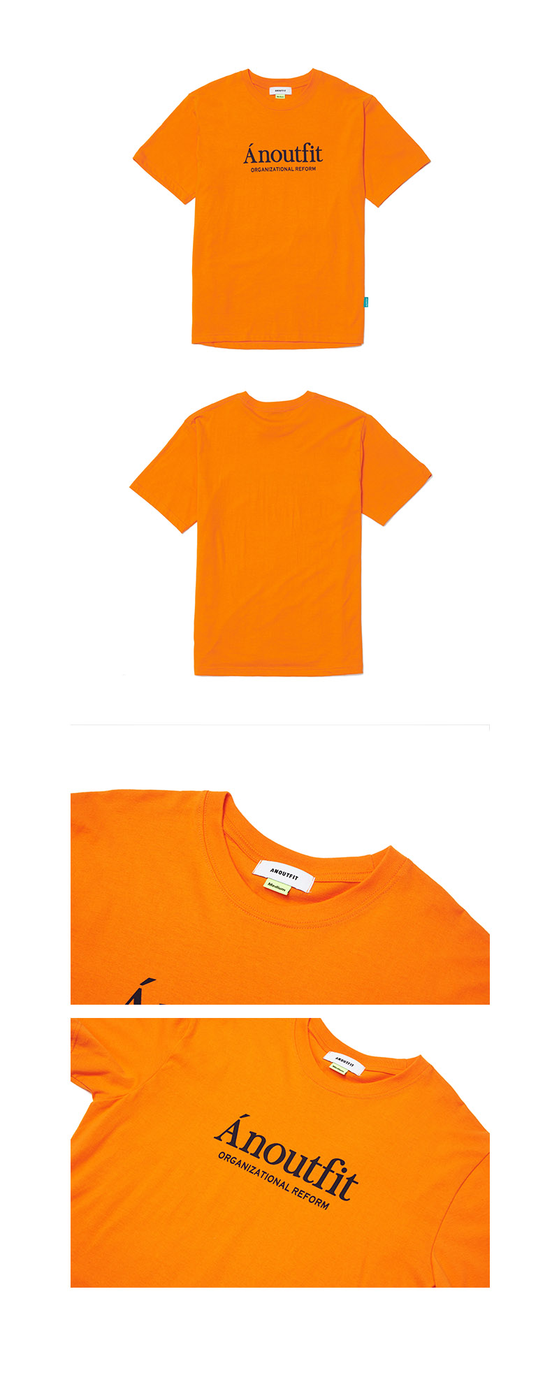 ユニセックスシグネチャーロゴTシャツ(オレンジ) | 詳細画像5