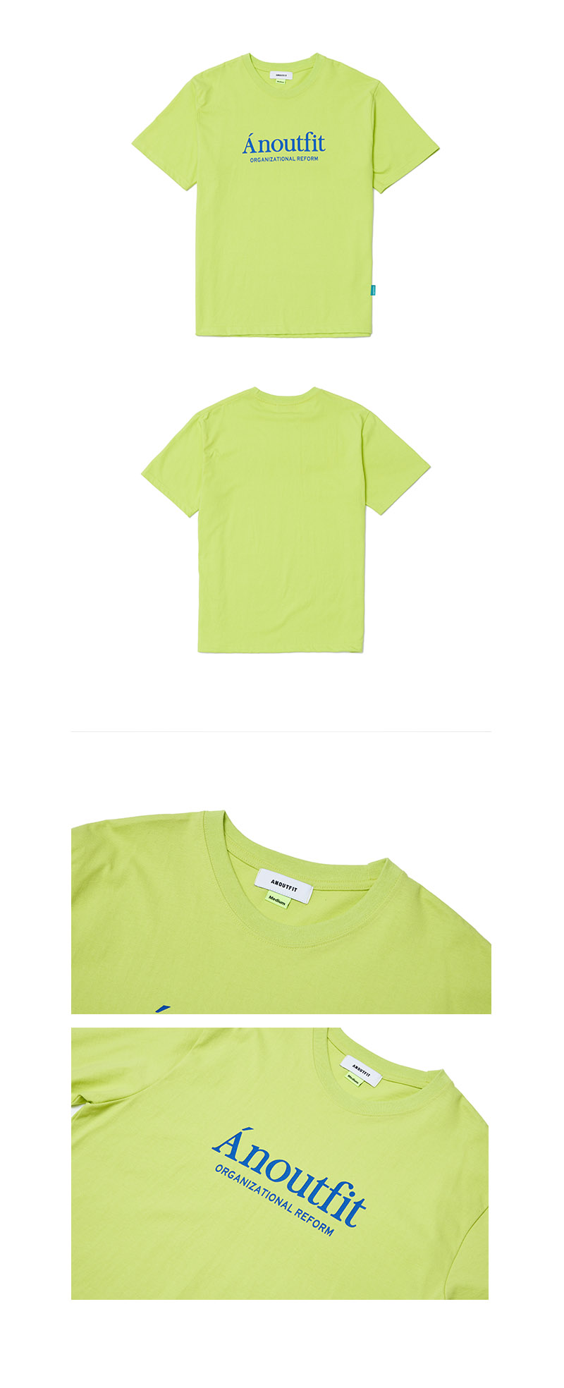ユニセックスシグネチャーロゴTシャツ(イエローグリーン) | 詳細画像5